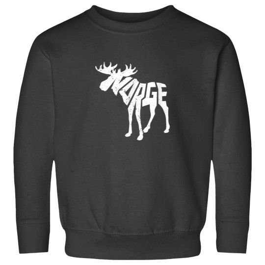 Discover Norway Moose Word Art Funny Norge Animal Sweatshirts
