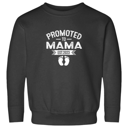Discover Promoted to Mama Est 2023 Grandma Mom Women Sweatshirts