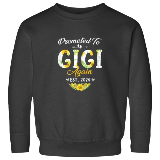 Discover Promoted To Gigi Again Est 2024 Pregnancy Announcement Sweatshirts