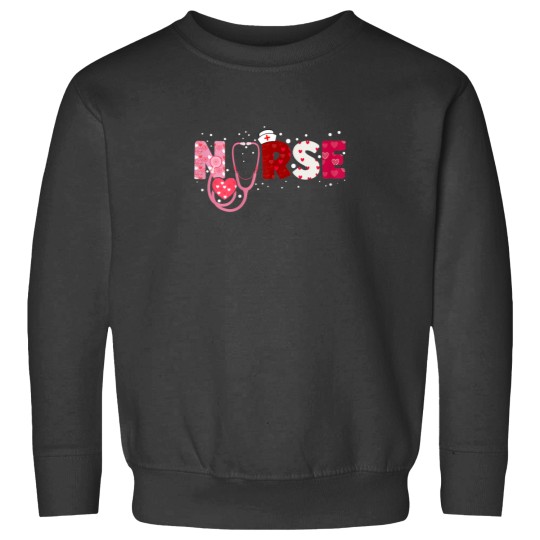 Discover Nurses Valentines Day Hearts Stethoscope Gif For Girls Women Sweatshirts