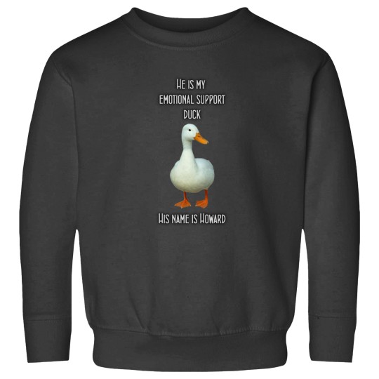Discover Howard my emotional support duck Fitted Sweatshirts