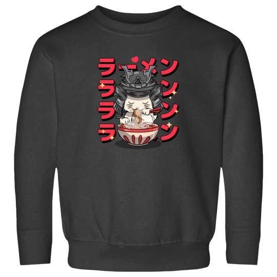 Discover Kawaii Cat Eating Bowl Of Ramen. Kitty Loves Ramen. Sweatshirts