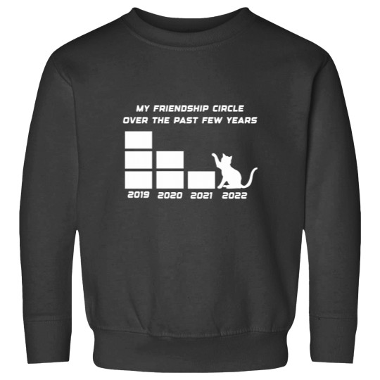 Discover Funny Cat Friendship Circle Over The Past Years Existential Essential Sweatshirts