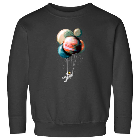 Discover Cute Spaceman with Balloon Planets Essential Sweatshirts