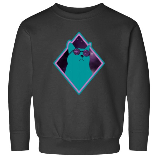 Discover Galaxy cat green Sweatshirts