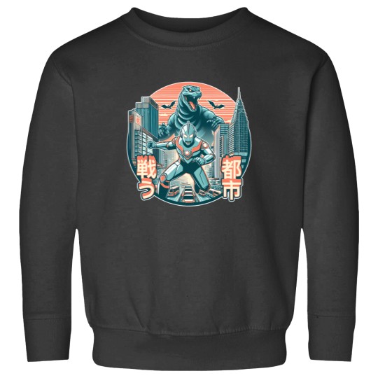 Discover Ultraman Vs Godzillá - Warzone 6 Sweatshirts Sweatshirts