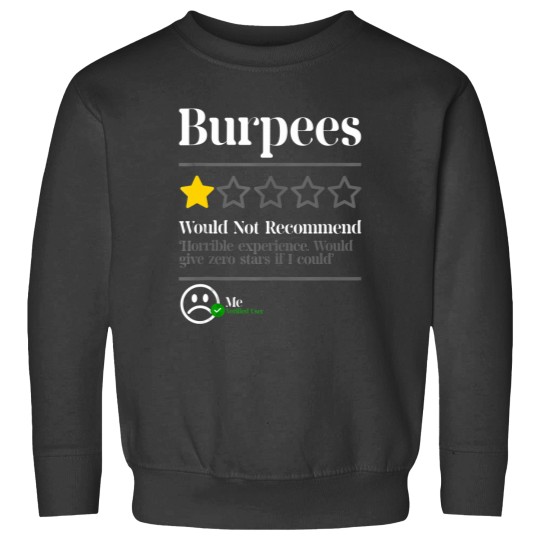 Discover Burpees Do Not Recommend 1 Star Rating Funny Gym Workout Tank Top Sweatshirts