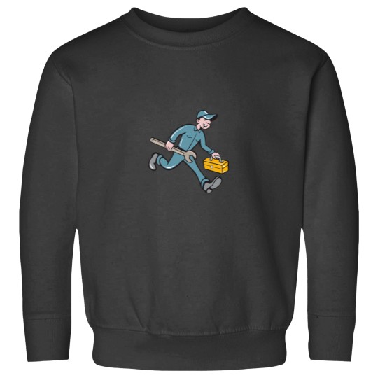 Discover Mechanic Carrying Toolbox Spanner Isolated Cartoon Essential Sweatshirts
