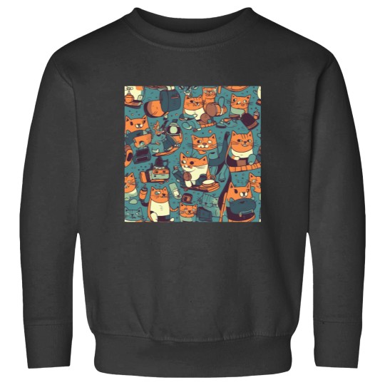 Discover Surreal Cats of Mischief Cheeky Feline Creatures Sweatshirts