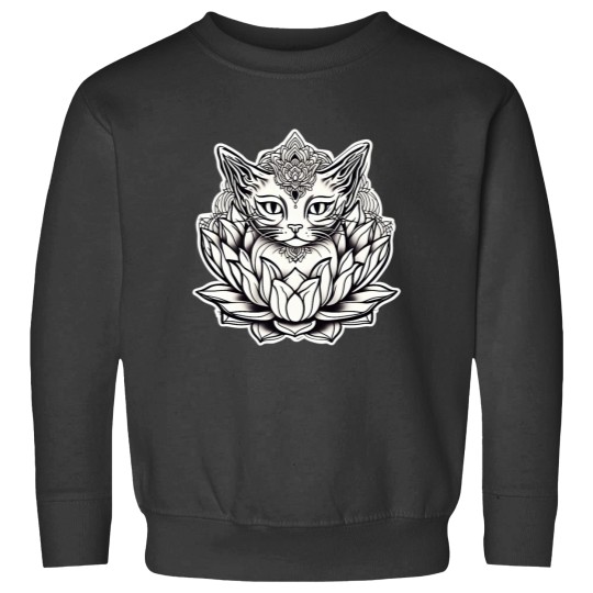 Discover Cat Lover Lotus Adorable Feline and Lotus Sweatshirts