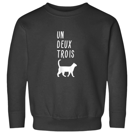 Discover Un Deux Trois Cat Shirt Funny French Teacher Gift Sweatshirts