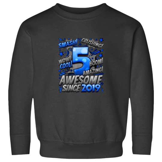 Discover 5th Birthday Comic Style Awesome since 2019 5 Yea Sweatshirts