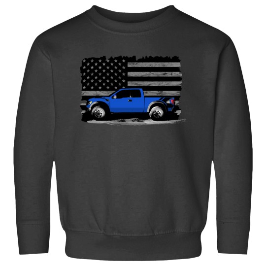 Discover American Rapture 4x4 Pickup Truck in Blue Sweatshirts