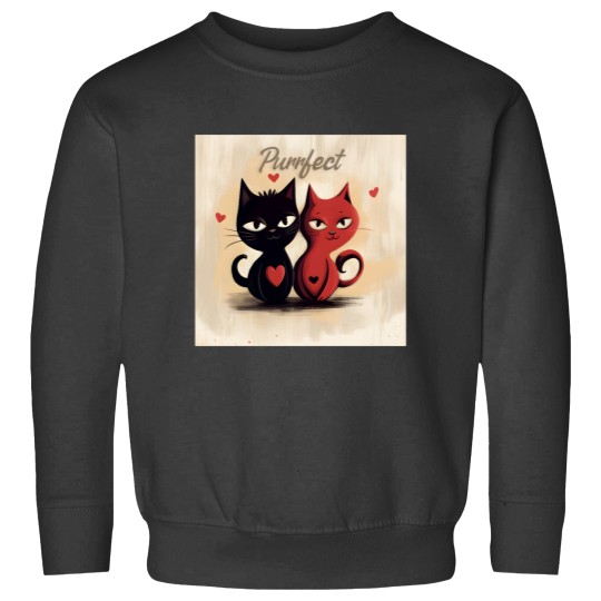 Discover Charming Heartfelt Feline Art Sweatshirts