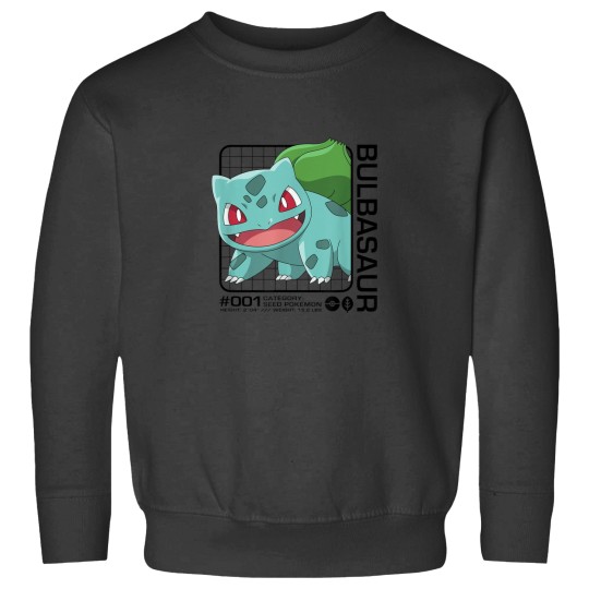 Discover poket mons Bulbasaur Stats Grass Type Kanto Partner 0 Sweatshirts