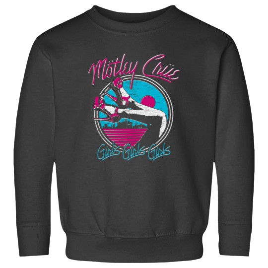 Discover Motley Crue Girls Girls Girls Heels Sweatshirt - Rock Band Apparel