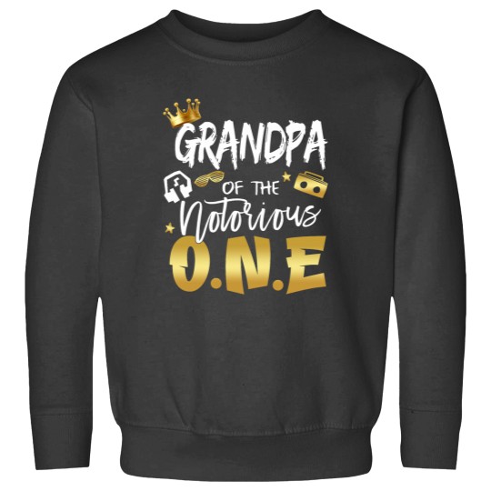 Discover Grandpa Of The Notorious One Old School Hip Hop 1st Birthday Sweatshirts