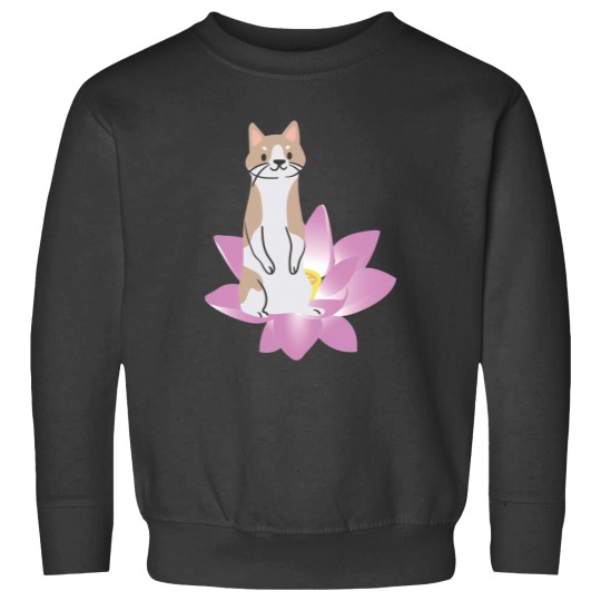 Discover Cat In Lotus Tattoo Sweatshirts