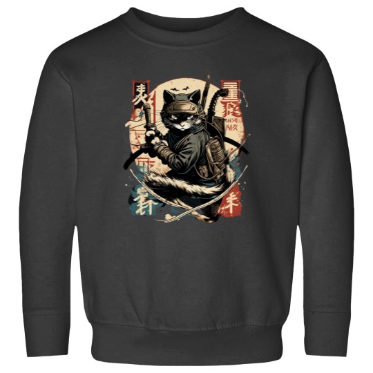 Discover Cat Samurai Classic Sweatshirts