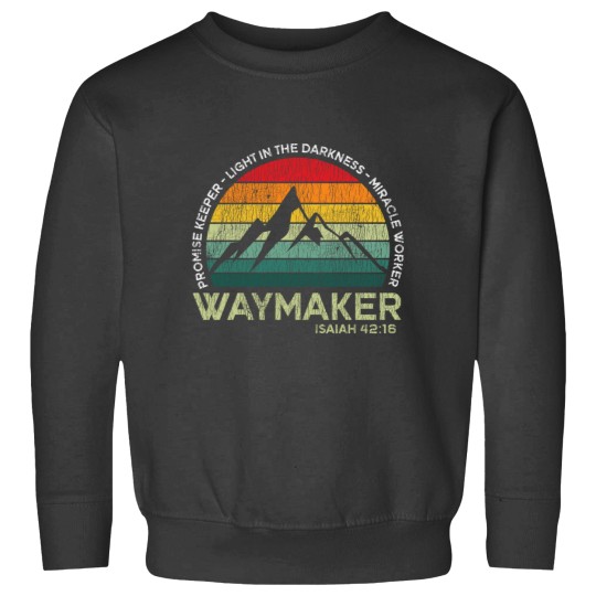 Discover Vintages Waymaker Promise Keeper Miracle Worker Christian Pullover Hoodie Sweatshirts