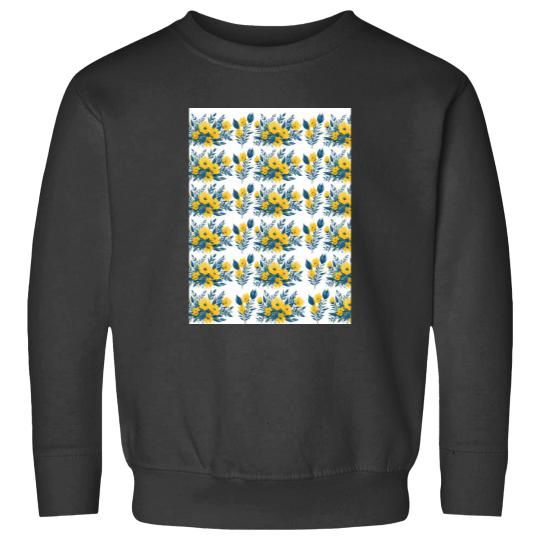 Discover Yellow floral watercolor vector, white background Graphic Sweatshirts