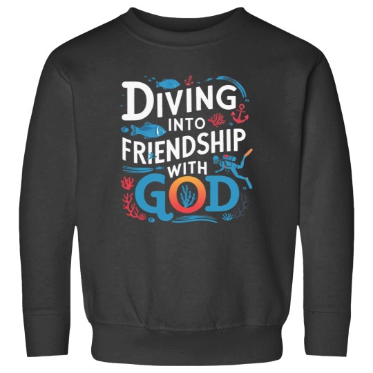 Discover divings Into Friendship God Underwater SCUBAs VBS 2024 Beach Sweatshirts