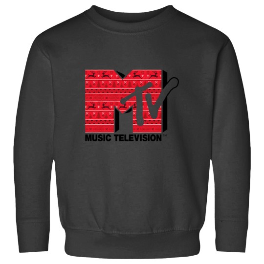 Discover Mademark x MTVs The  MTVs Logo in Ugly Christmas Style Sweatshirts