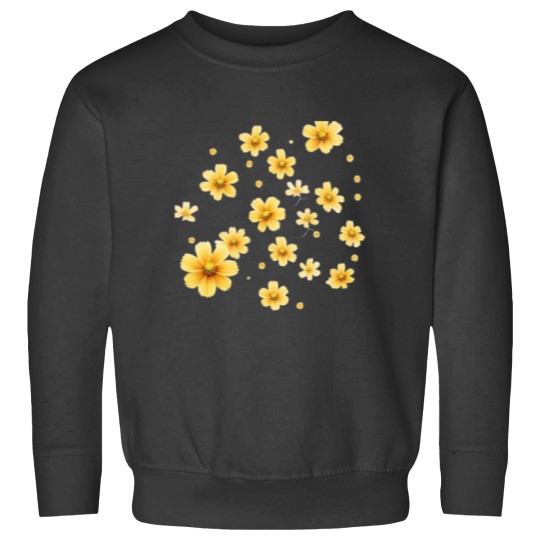 Discover Yellow Cosmos Flowers Pattern Classic Sweatshirts