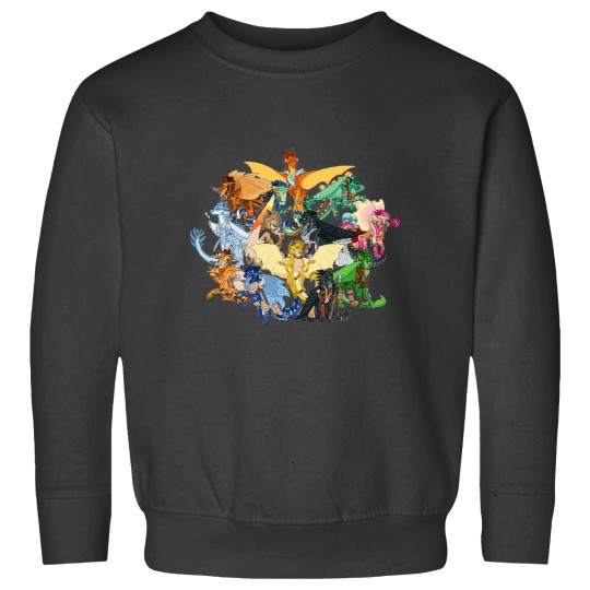 Discover WING OF FIRES LEGENDS FATHOM DARKSTALKER CLEARSIGHT Sweatshirts