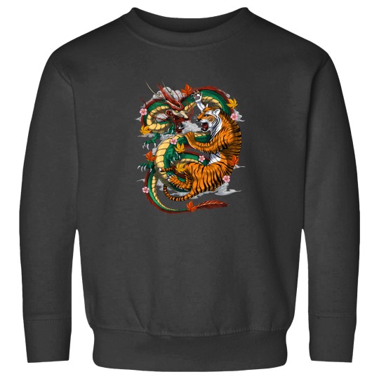 Discover Japanese Dragon Tiger Battle Sweatshirts