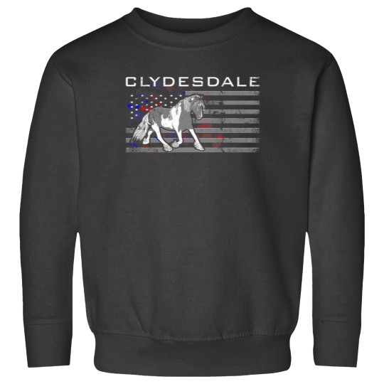 Discover Clydesdale Horse US American Flag Sweatshirts