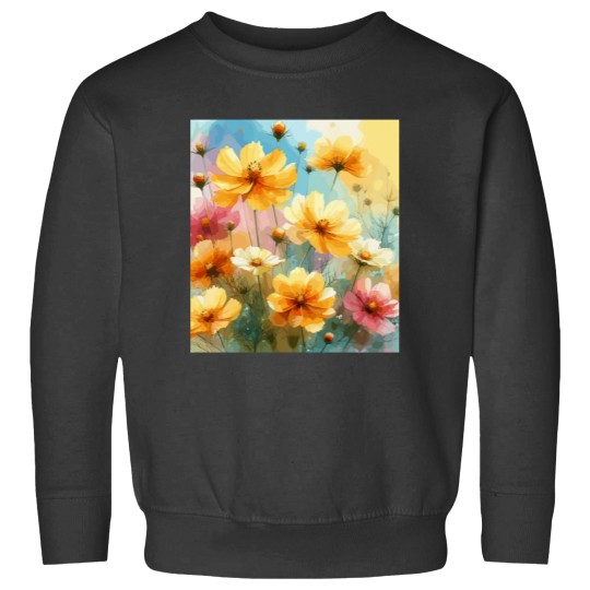Discover Yellow Cosmos Flower  Premium Sweatshirts