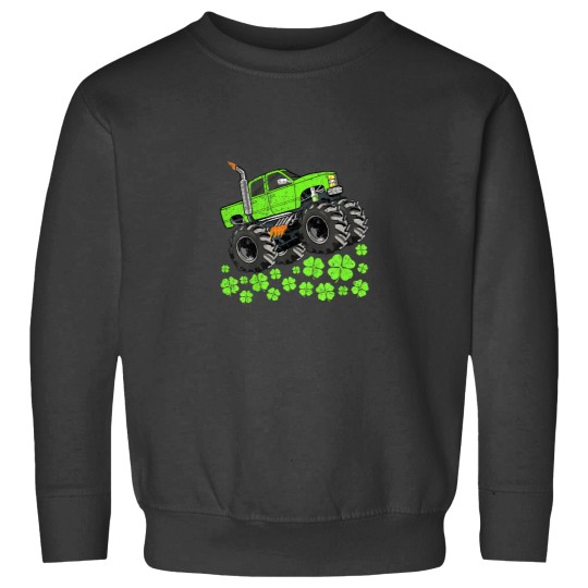 Discover Boys St Patricks Day Toddler Lucky Monster Truck Sweatshirts
