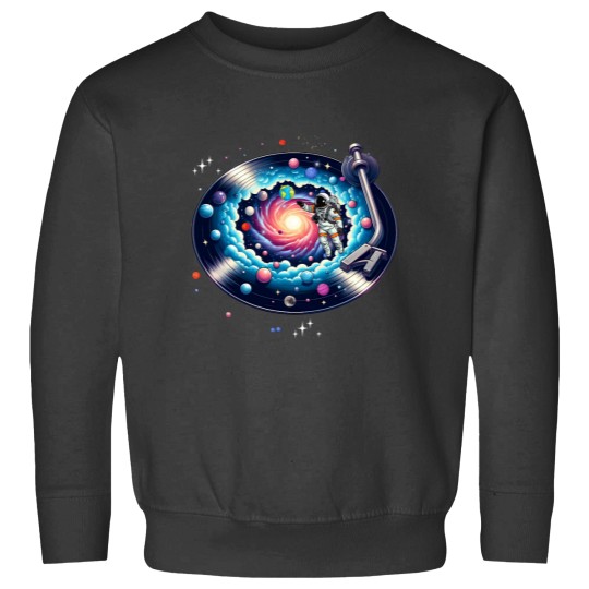 Discover Cosmic Sound, galaxy in a vinyl record Classic Sweatshirts