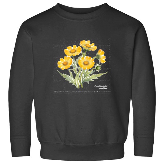 Discover Yellow Corn Marigold Botanical Style Classic Sweatshirts