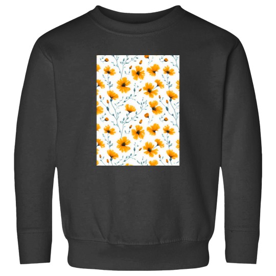 Discover Yellow floral seamless pattern Classic Sweatshirts