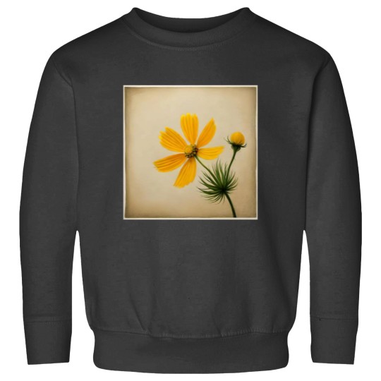 Discover yellow cosmos flowers framed Classic Sweatshirts