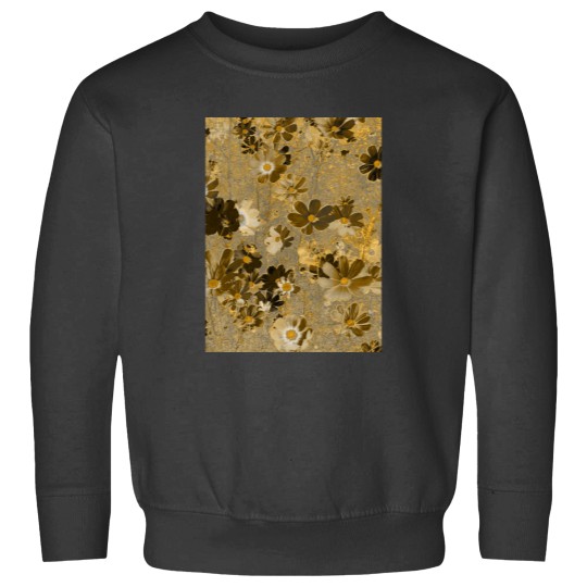 Discover Cosmos Flowers Garden Sepia Color Premium Scoop Sweatshirts