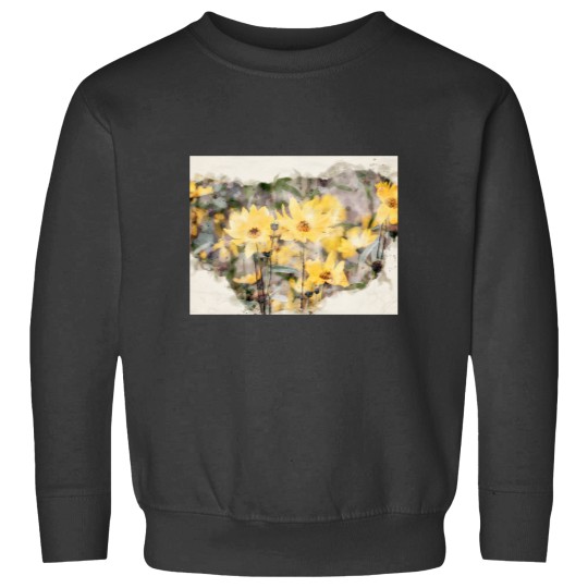 Discover Watercolour of Yellow Rudbeckia flowers  Classic Sweatshirts