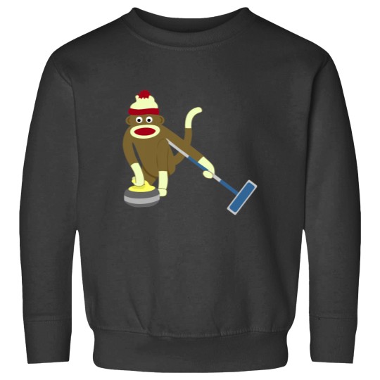 Discover Sock Monkey Curling Classic Sweatshirts