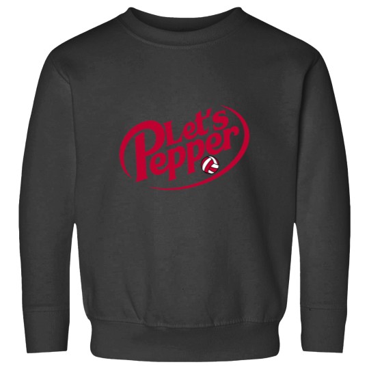 Discover Volleyball Let's Pepper Fitted Scoop Sweatshirts