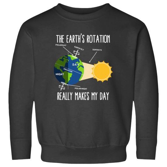 Discover Funny Earth Rotation Earth Days Science Teacher Kids Women Sweatshirts