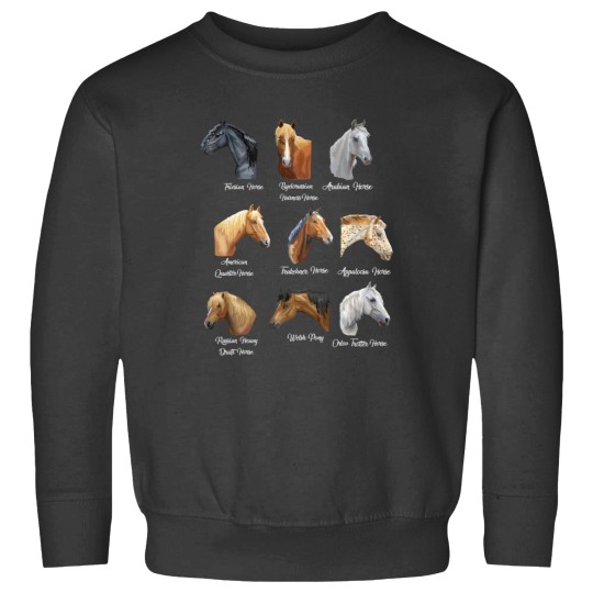 Discover Horse Breeds Equestrian horseback riding gift for girls Sweatshirts