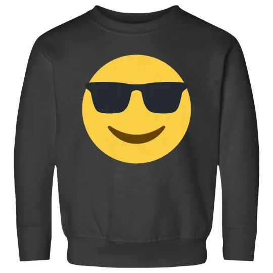 Discover Smiling Emoticon Face with Sunglasses Sweatshirts