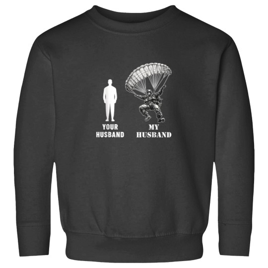 Discover Your Husband vs My Husband Airborne Paratrooper Sweatshirts
