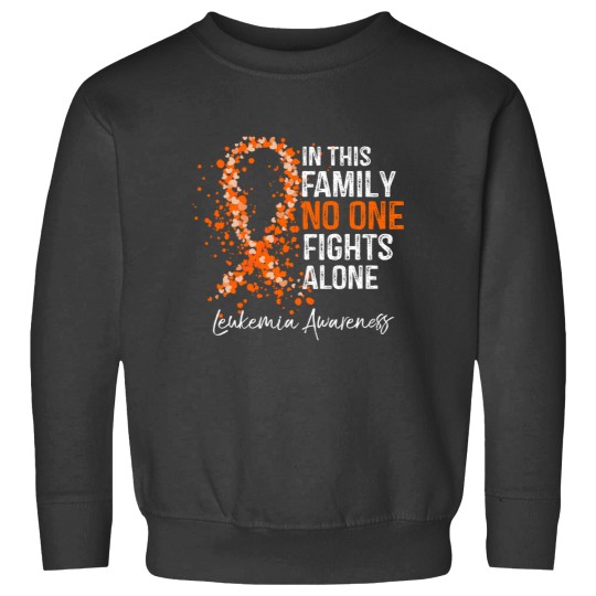 Discover In This Family No One Fights Alone Shirt Leukemia Awareness Sweatshirts