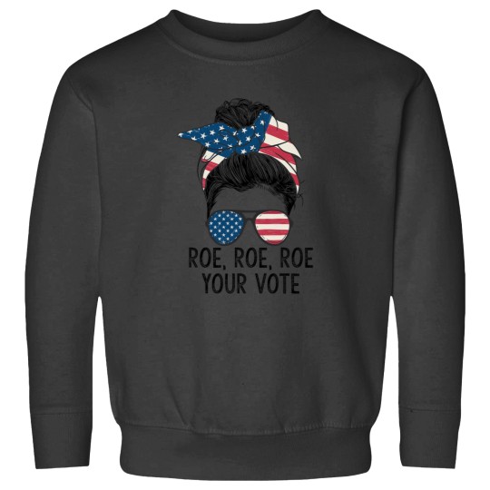 Discover Roe Your Vote Messy Bun US Flag Sweatshirts