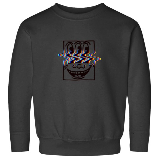 Discover Three Eyed Smiling Face Glitch Essential Sweatshirts