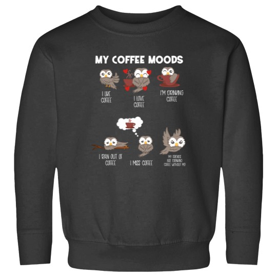 Discover Owl shirt gift for owl lovers and coffee drinkers Sweatshirts