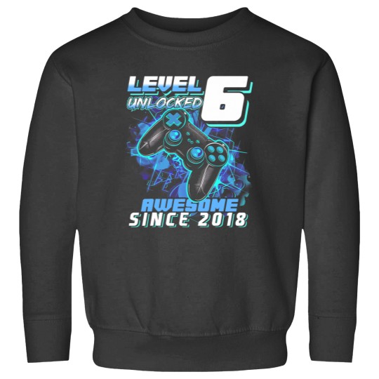 Discover 6th Birthday Gamer 6 Year Old Funny Bday Boy Six Son Sweatshirts